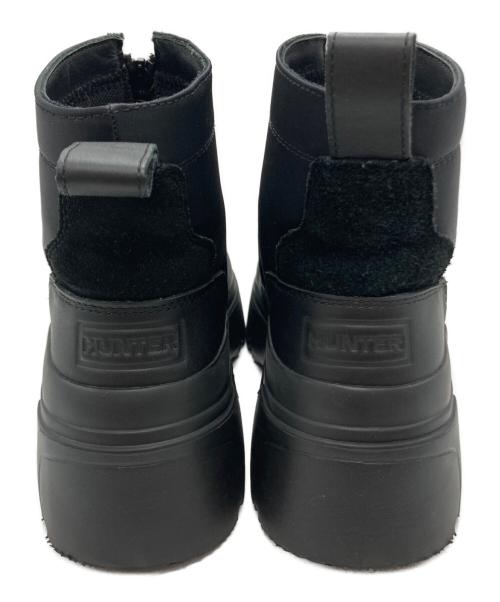 HUNTER（ハンター）HUNTER (ハンター) エクスプローラーアンクルジップフラトフォームブーツ ブラック サイズ:SIZE 37の古着・服飾アイテム