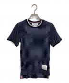 Thom Browneトムブラウン）の古着「コットンワッフルボーダーTシャツ」｜ネイビー×ホワイト