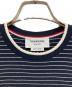 中古・古着 Thom Browne (トムブラウン) コットンワッフルボーダーTシャツ ネイビー×ホワイト サイズ:SIZE 36：20000円
