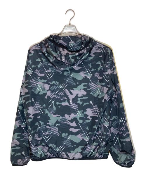 EA7（イーエーセブン）EA7 (イーエーセブン) 総柄フーデットジャケット ブラック×グリーン サイズ:XLの古着・服飾アイテム