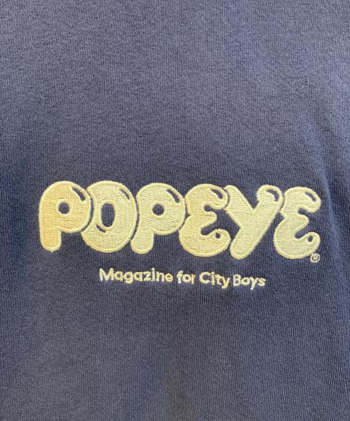 POPEYE（ポパイ）popeye (ポパイ) POPEYE Logo Hoodie / Deep Navy ネイビー サイズ:Lの古着・服飾アイテム
