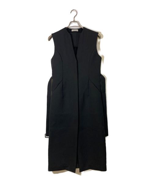 THE PERMANENT EYE（ザ パーマネント アイ）THE PERMANENT EYE (ザ パーマネント アイ) V neck gilet one-piece ブラック サイズ:1の古着・服飾アイテム