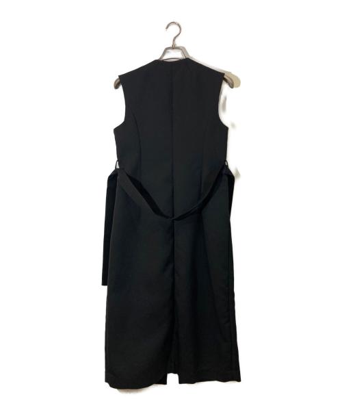 THE PERMANENT EYE（ザ パーマネント アイ）THE PERMANENT EYE (ザ パーマネント アイ) V neck gilet one-piece ブラック サイズ:1の古着・服飾アイテム