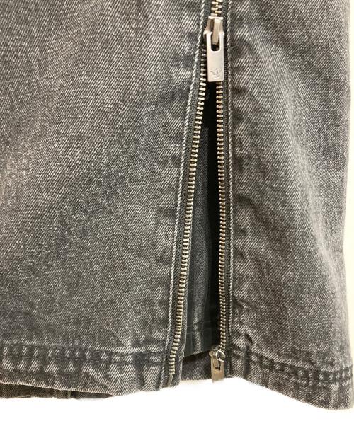 adidas（アディダス）adidas (アディダス) Adilenium シーズン 3 ジップ ウォッシュド デニムパンツ グレー サイズ:24の古着・服飾アイテム