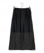 THE PERMANENT EYEザ パーマネント アイ）の古着「Sheer A line skirt」｜ブラック