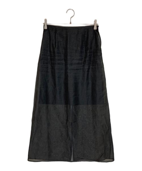 THE PERMANENT EYE（ザ パーマネント アイ）THE PERMANENT EYE (ザ パーマネント アイ) Sheer A line skirt ブラック サイズ:1の古着・服飾アイテム