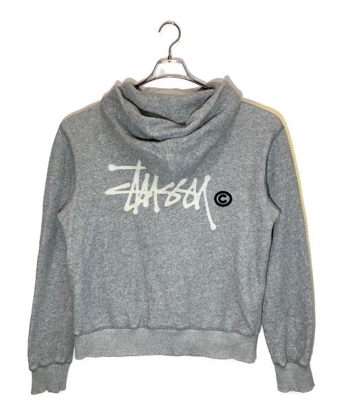 Champion（チャンピオン）Champion (チャンピオン) stussy (ステューシー) コラボプルオーバーパーカー グレー サイズ:Lの古着・服飾アイテム