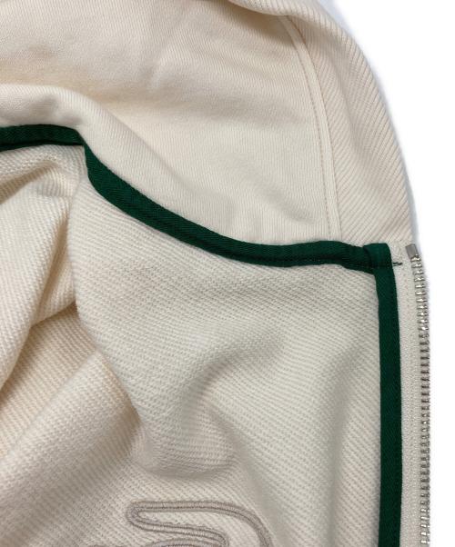 LACOSTE（ラコステ）LACOSTE (ラコステ) ボアワニロゴスウェットジップフーディー ベージュ サイズ:36の古着・服飾アイテム