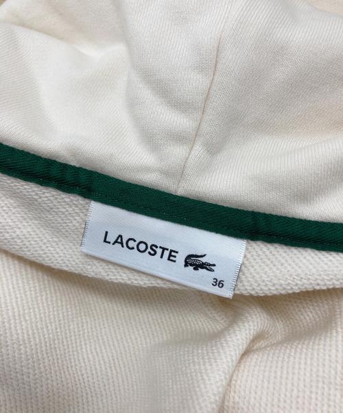 LACOSTE（ラコステ）LACOSTE (ラコステ) ボアワニロゴスウェットジップフーディー ベージュ サイズ:36の古着・服飾アイテム