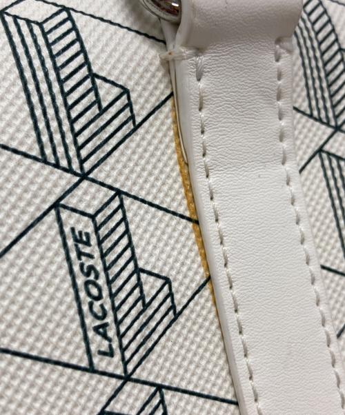 LACOSTE（ラコステ）LACOSTE (ラコステ) デイリーライフスタイルシーズナル モノグラムミニボストンショルダーバッグ ホワイト×グリーン サイズ:-の古着・服飾アイテム