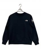 THE NORTH FACEザ ノース フェイス）の古着「スクエアロゴクルー スウェット」｜ブラック