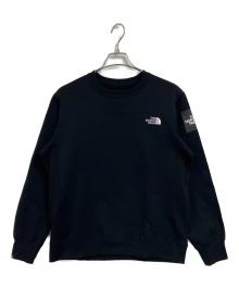 THE NORTH FACE（ザ ノース フェイス）の古着「スクエアロゴクルー スウェット」｜ブラック