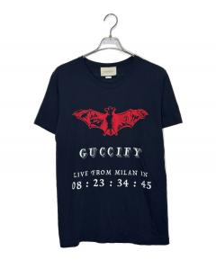 正規品☆美品✨グッチ インターロッキング スタープリント Tシャツ L ブラック 中古・古着通販】GUCCI (グッチ) ロゴプリントTシャツ ブラック サイズ