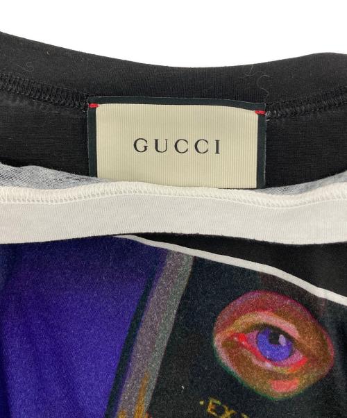 GUCCI（グッチ）GUCCI (グッチ) プリントTシャツ ブラック サイズ:XSの古着・服飾アイテム