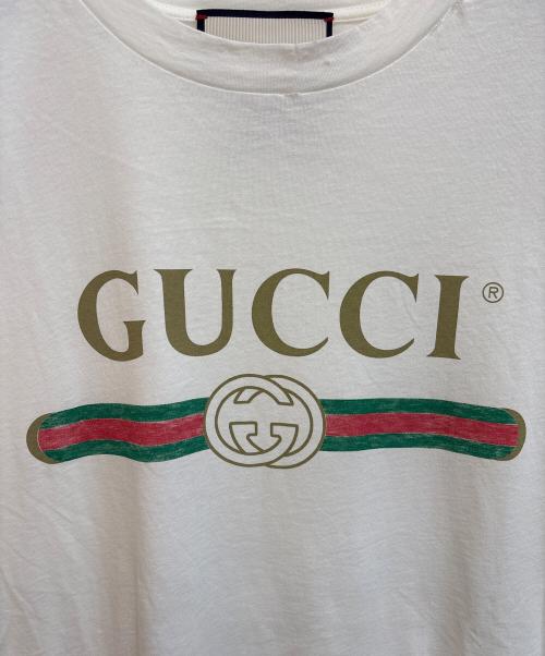 GUCCI（グッチ）GUCCI (グッチ) ロゴプリントTシャツ ホワイト サイズ:XSの古着・服飾アイテム