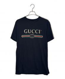 GUCCI（グッチ）の古着「ロゴプリントTシャツ」｜ブラック