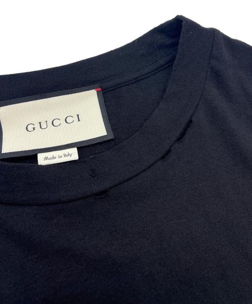 GUCCI（グッチ）GUCCI (グッチ) ロゴプリントTシャツ ブラック サイズ:Sの古着・服飾アイテム