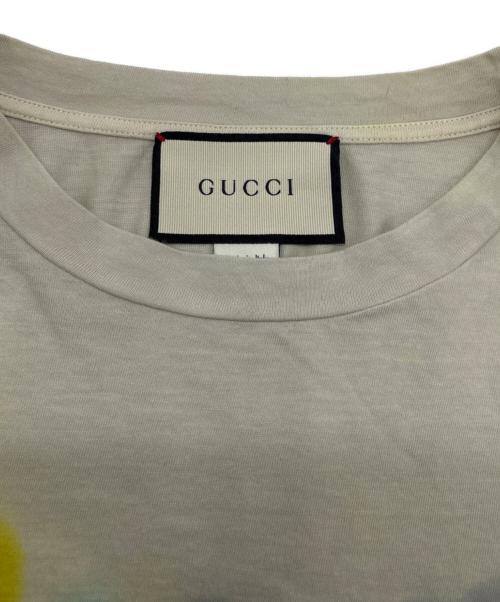 GUCCI（グッチ）GUCCI (グッチ) タイダイロゴプリントTシャツ ベージュ サイズ:SIZE XSの古着・服飾アイテム
