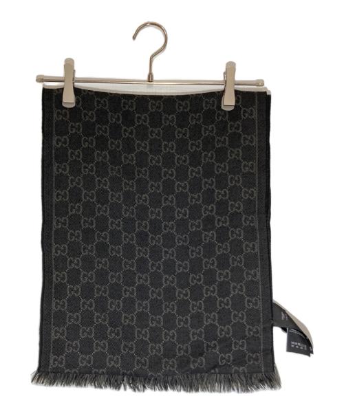 GUCCI（グッチ）GUCCI (グッチ) GGストール ブラック サイズ:35 × 180の古着・服飾アイテム