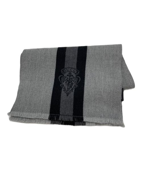 GUCCI（グッチ）GUCCI (グッチ) ウールシルクラインストール ブラック×グレー サイズ:-の古着・服飾アイテム