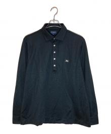 BURBERRY GOLF（バーバリーゴルフ）の古着「L/Sポロシャツ」｜ブラック