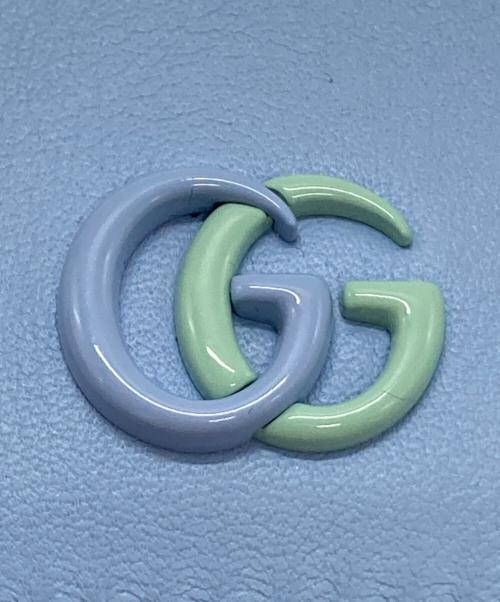 GUCCI（グッチ）GUCCI (グッチ) ミディアムウォレット ブルー×ベージュ サイズ:-の古着・服飾アイテム