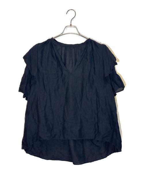 JOURNAL STANDARD（ジャーナルスタンダード）JOURNAL STANDARD (ジャーナルスタンダード) ソフトクロスフリルスリーブブラウス ブラック サイズ:-の古着・服飾アイテム