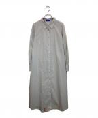 BLUE LABEL CRESTBRIDGEブルーレーベルクレストブリッジ）の古着「ベルテッドシャツワンピース」｜ベージュ
