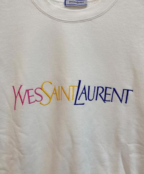 Yves Saint Laurent（イヴサンローラン）Yves Saint Laurent (イヴサンローラン) ロゴスウェット ホワイト サイズ:Ⅿの古着・服飾アイテム