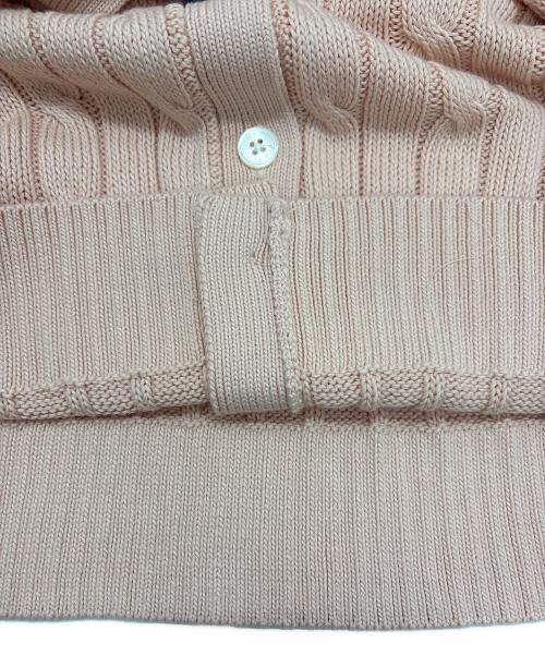 POLO RALPH LAUREN（ポロ・ラルフローレン）POLO RALPH LAUREN (ポロ・ラルフローレン) コットンケーブルカーディガン ピンク サイズ:Lの古着・服飾アイテム