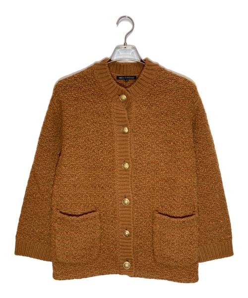 23区（ニジュウサンク）23区 (ニジュウサンク) ツイードニット ジャケット ブラウン サイズ:32の古着・服飾アイテム