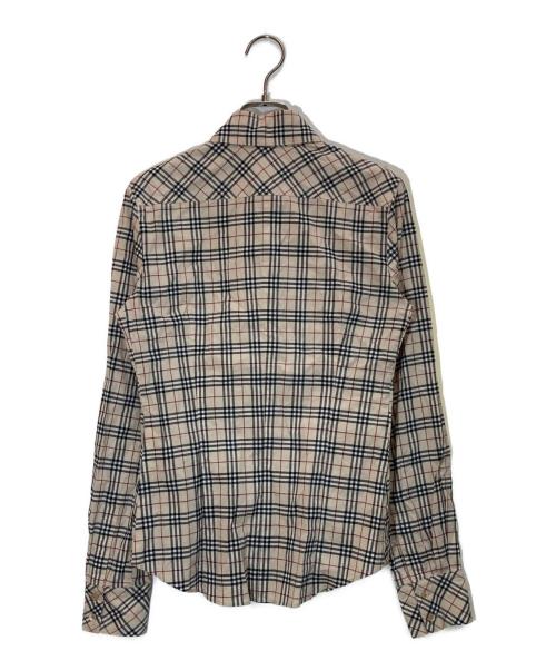 BURBERRY BLUE LABEL（バーバリー ブルー レーベル）BURBERRY BLUE LABEL (バーバリー ブルー レーベル) ノバチェックシャツ ベージュ サイズ:38の古着・服飾アイテム