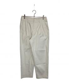 STEVEN ALAN（スティーブンアラン）の古着「STRC DRILL 2PLEATED PANTS-BOLD」｜ベージュ