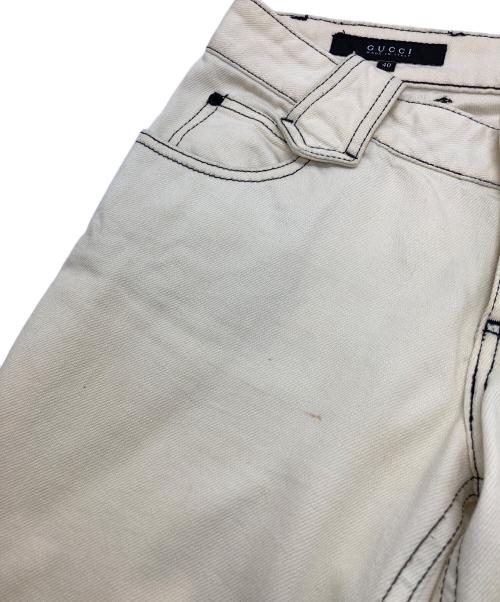 GUCCI（グッチ）GUCCI (グッチ) フレアデニム ベージュ サイズ:40の古着・服飾アイテム