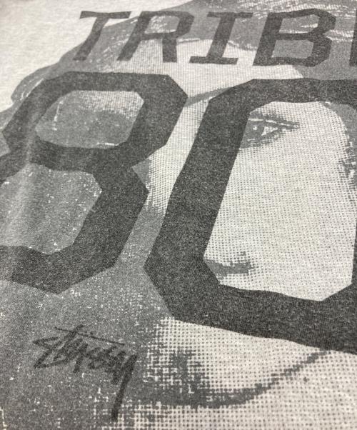 stussy（ステューシー）stussy (ステューシー) プリントカットソー グレー サイズ:XLの古着・服飾アイテム