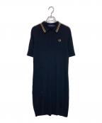 FRED PERRYフレッドペリー）の古着「RIBBED KNITTED SHIRT DRESS」｜ブラック