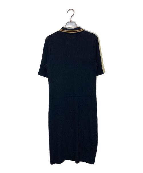 FRED PERRY（フレッドペリー）FRED PERRY (フレッドペリー) RIBBED KNITTED SHIRT DRESS ブラック サイズ:36の古着・服飾アイテム