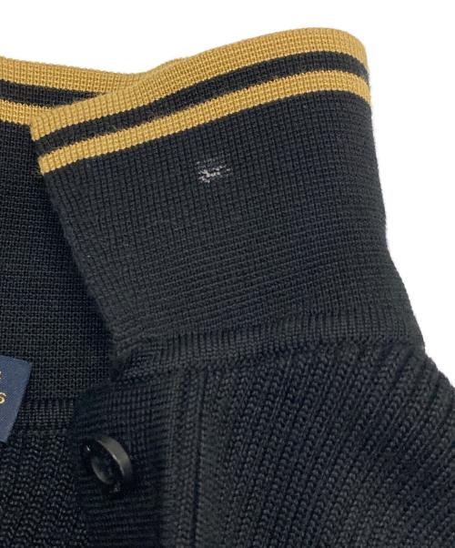 FRED PERRY（フレッドペリー）FRED PERRY (フレッドペリー) RIBBED KNITTED SHIRT DRESS ブラック サイズ:36の古着・服飾アイテム
