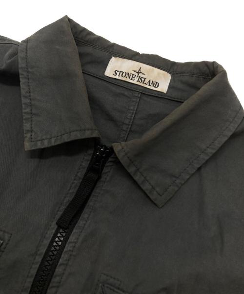 STONE ISLAND（ストーンアイランド）STONE ISLAND (ストーンアイランド) ZIP UP OVERSHIRT JACKET グレー サイズ:Ⅿの古着・服飾アイテム