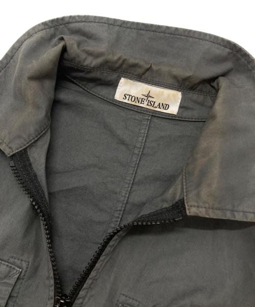 STONE ISLAND（ストーンアイランド）STONE ISLAND (ストーンアイランド) ZIP UP OVERSHIRT JACKET グレー サイズ:Ⅿの古着・服飾アイテム