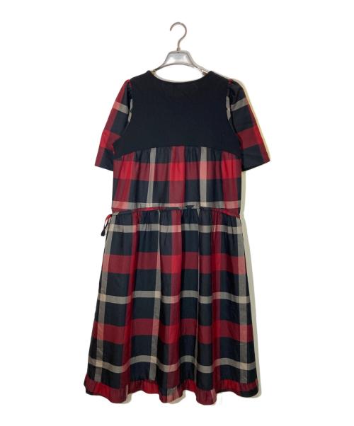 BLUE LABEL CRESTBRIDGE（ブルーレーベルクレストブリッジ）BLUE LABEL CRESTBRIDGE (ブルーレーベルクレストブリッジ) クレストブリッジチェックワンピース ブラック サイズ:38の古着・服飾アイテム
