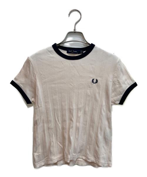 FRED PERRY（フレッドペリー）FRED PERRY (フレッドペリー) リンガーTシャツ アイボリー サイズ:SIZE UK8の古着・服飾アイテム