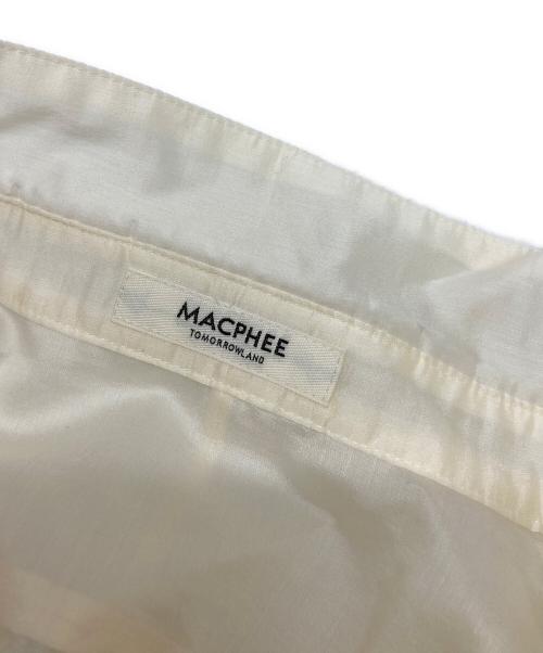 MACPHEE（マカフィー）MACPHEE (マカフィー) シースルーローンボザムチュニックシャツ ベージュ サイズ:36の古着・服飾アイテム