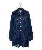 moussyマウジー）の古着「DENIM SHORT ジャンプスーツ」｜インディゴ
