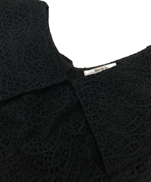 HER LIP TO（ハーリップトゥ）Her lip to (ハーリップトゥ) Como Back Lace-Up Dress ブラック サイズ:Ⅿの古着・服飾アイテム