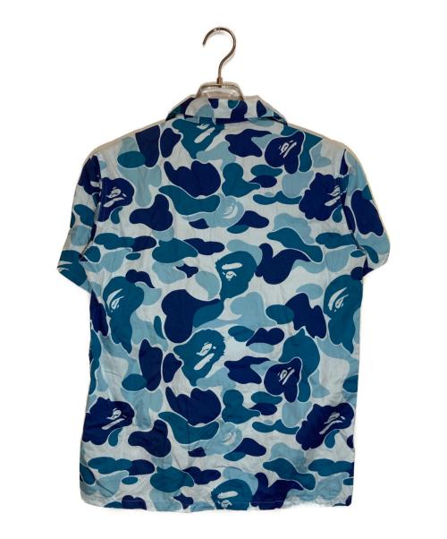 A BATHING APE（アベイシングエイプ）A BATHING APE (アベイシングエイプ) カモフラオープンカラーシャツ ブルー サイズ:XSの古着・服飾アイテム