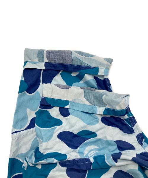 A BATHING APE（アベイシングエイプ）A BATHING APE (アベイシングエイプ) カモフラオープンカラーシャツ ブルー サイズ:XSの古着・服飾アイテム