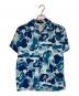 A BATHING APE（アベイシングエイプ）の古着「カモフラオープンカラーシャツ」｜ブルー