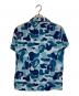 A BATHING APE (アベイシングエイプ) カモフラオープンカラーシャツ ブルー サイズ:XS：10000円