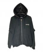 SUPPLIERサプライヤー）の古着「Cross Zip Hoodie V2 ラインストーン」｜ブラック